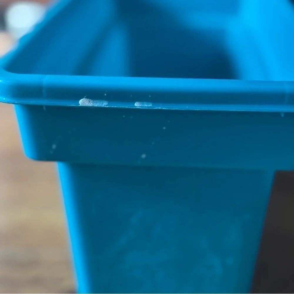 Blue Rectangular Storage Bin